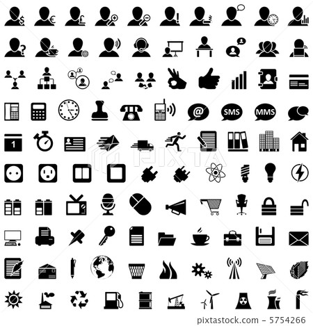 business and office icon set-插圖素材 [5754266] - PIXTA圖庫