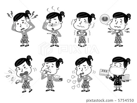 Various symptoms of a cold 5754550