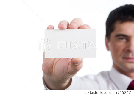Man with blank card Man with blank card 5755247