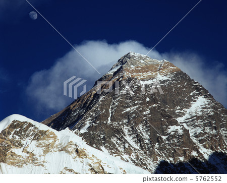 Everest and Moon from Kala Patthar [Nepal] 5762552