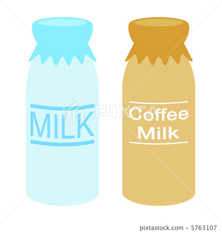 Jar of milk and coffee milk Jar of milk and coffee milk 5763107