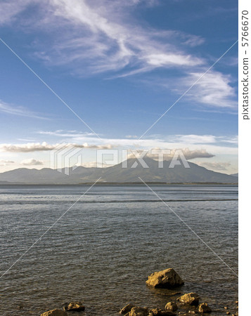 豬苗代湖，萬代湖和湖岸（垂直） 5766670