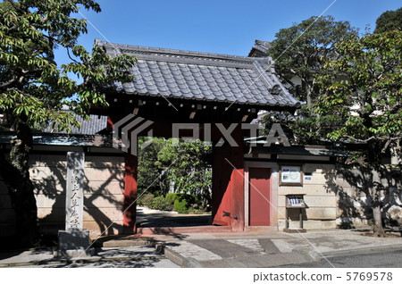 池上郡寺廟ryokanji山門 5769578