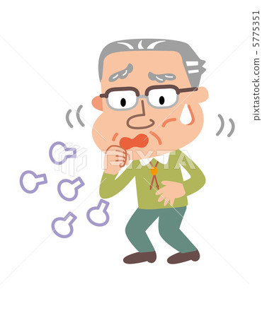 Stock Illustration: cough, coughing, coughs