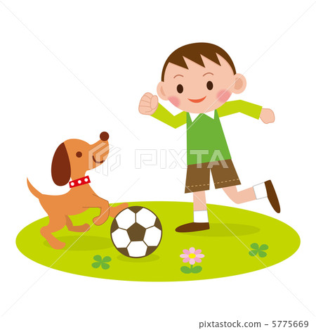 使用與足球的男孩 5775669