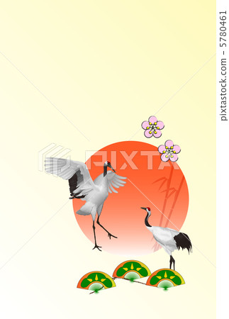 Tsuru和Shochiku風格的塑料明信片比例 5780461