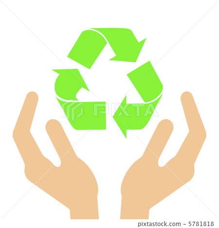 Recycle mark in hand 5781818