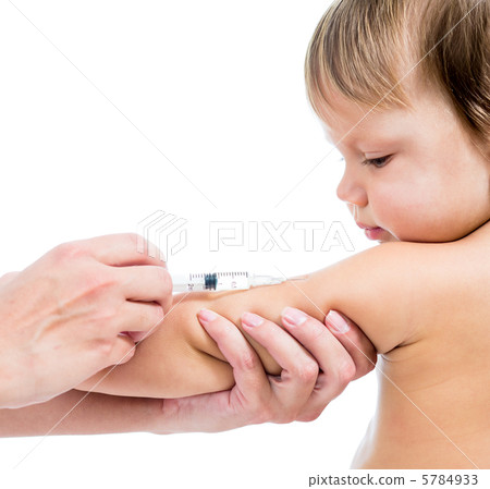 doctor vaccinating baby isplated on a white background doctor vaccinating baby isplated on a white background 5784933