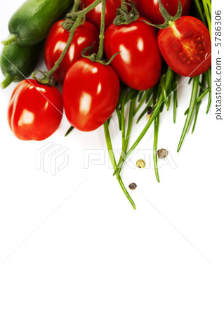 Tomatoes, chives and cucumbers Tomatoes, chives and cucumbers 5786306