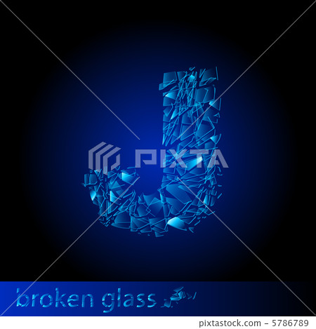 One letter of broken glass - J 5786789