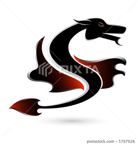 Abstract black dragon 5787026