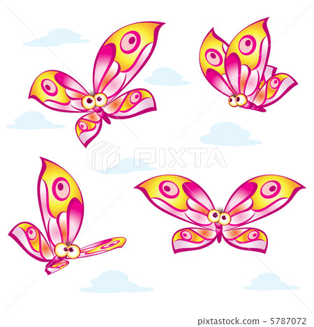 Cartoon colorful butterflies Cartoon colorful butterflies 5787072