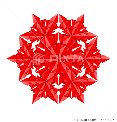 Red paper snowflake Red paper snowflake 5787076