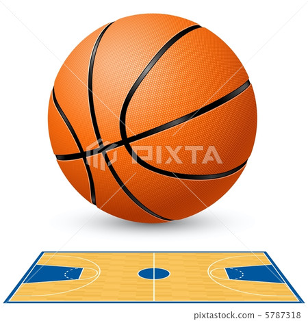 Basketball court floor plan. 5787318