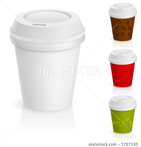 Set of takeaway coffee cups. Set of takeaway coffee cups. 5787330