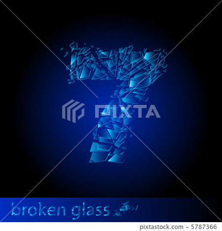 Broken glass  - digit seven 5787366