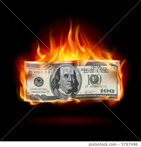 Burning dollar Burning dollar 5787496