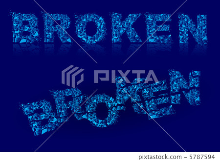 Broken font. 5787594