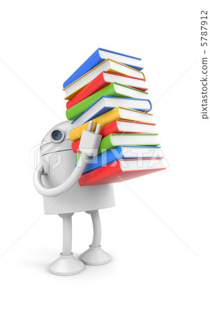 Robot with books Robot with books 5787912