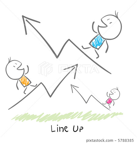 Conceptual illustration of the growth of the business. Line up. Conceptual illustration of the growth of the business. Line up. 5788385