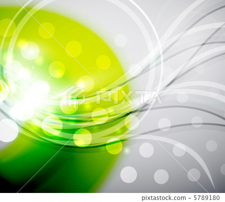 Green abstract wave background - Stock Illustration [5789180] - PIXTA