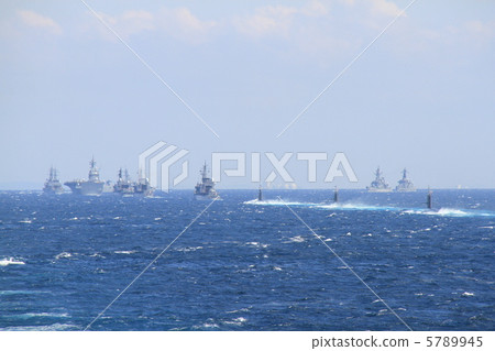 Japan Maritime Self-Defense Force Fleet Review, FY2012: Escort fleet and submarines majestically sailing through Sagami Bay Japan Maritime Self-Defense Force Fleet Review, FY2012: Escort fleet and submarines majestically sailing through Sagami Bay 5789945