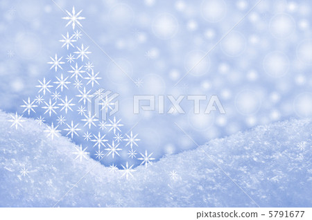 Detail of snowdrift and Christmas tree 5791677