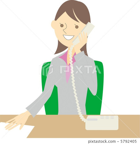 Business woman talking on the phone 5792405