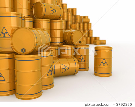 A barrels of radioactive waste. 3d A barrels of radioactive waste. 3d 5792550
