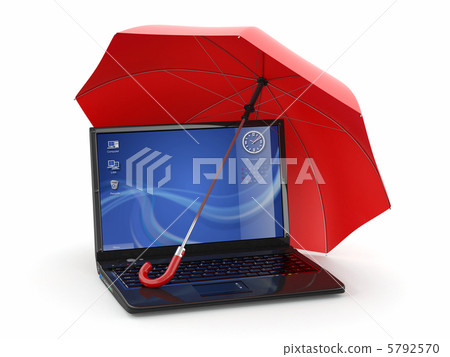 Protection of information. Laptop and umbrella 5792570