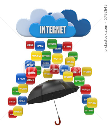 Cloud computing concept. Virus, spam protection Cloud computing concept. Virus, spam protection 5792645