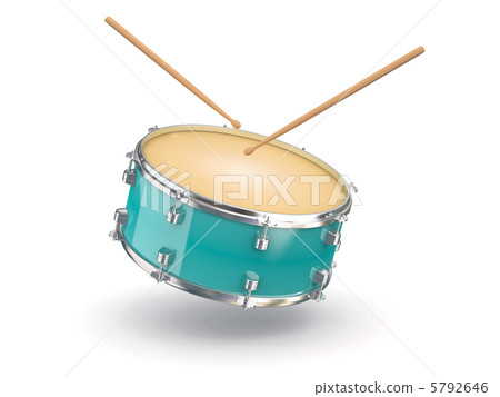 Drum and drumsticks. 3d Drum and drumsticks. 3d 5792646