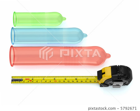 Penis size. Condoms of different sizes, and roulette. 3d 5792671