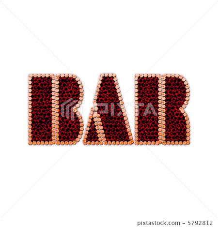 Leopard print BAR red - Stock Illustration [5792812] - PIXTA