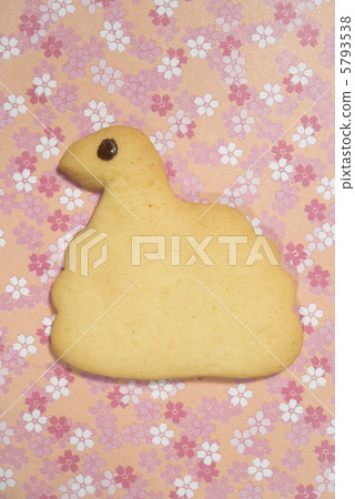 新年卡片圖像（蛇形餅乾） 5793538