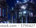 Night view of the Keihin industrial area 5795427
