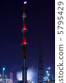 Night view of the Keihin industrial area 5795429