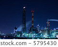 Night view of the Keihin industrial area 5795430