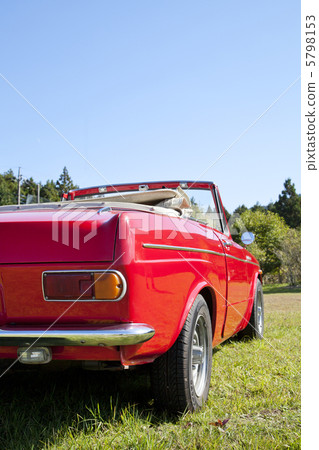 Blue sky and old open car Blue sky and old open car 5798153