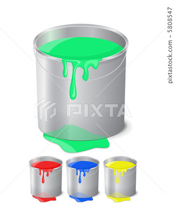 bucket with paint 5808547