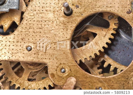 Mechanism the old alarm clock Mechanism the old alarm clock 5809213