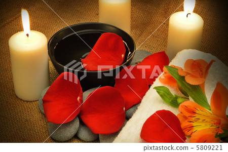 Object for the spa with candle 5809221