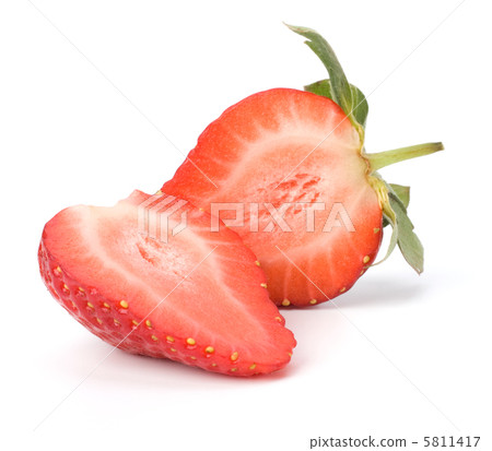 Halved strawberry isolated on white background Halved strawberry isolated on white background 5811417