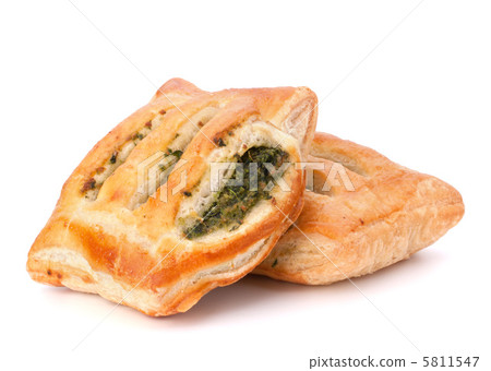 Puff pastry bun isolated on white background. Puff pastry bun isolated on white background. 5811547