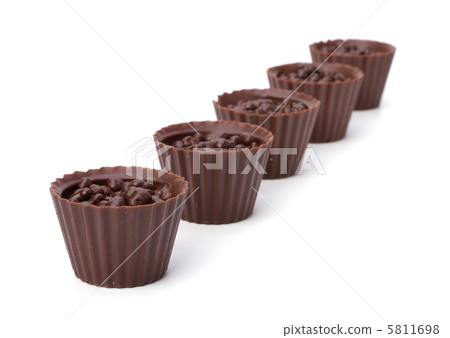 chocolate pralines isolated on white background chocolate pralines isolated on white background 5811698