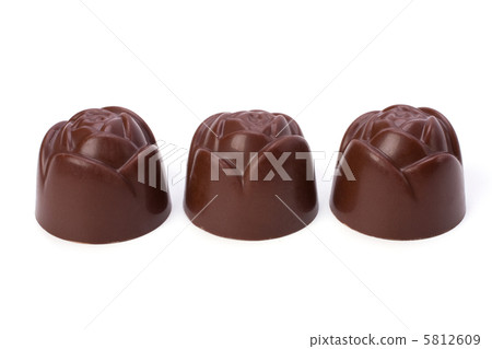 chocolate pralines isolated on white background chocolate pralines isolated on white background 5812609