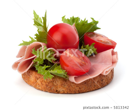 healthy sandwich with vegetable and smoked ham healthy sandwich with vegetable and smoked ham 5813342