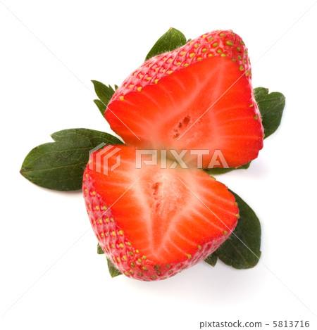 Halved strawberry isolated on white background Halved strawberry isolated on white background 5813716