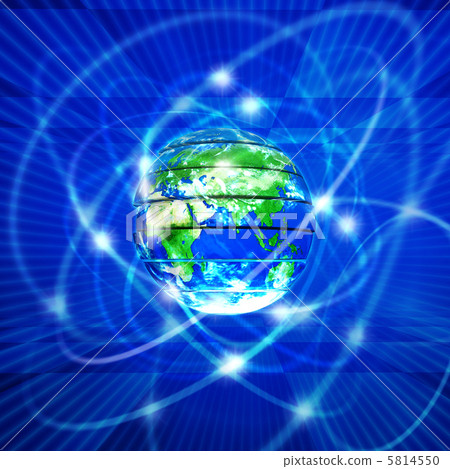 Internet network surrounding the earth 5814550