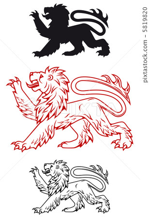 Medieval heraldic lion 5819820